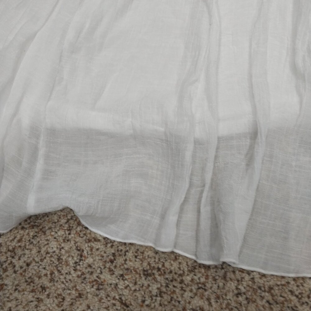 3286 Size Large Jean Tunic Jacket with White Bottom Accent and Lace Accent Back. - Picture 14 of 14